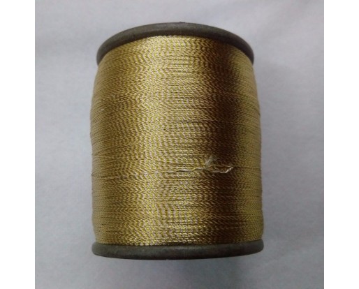 GOLD & WHITE - Art Silk Twisted with Lurex - Neem Jari Zari - For Crochet Sewing Embroidery Knitting Jewelry DIY